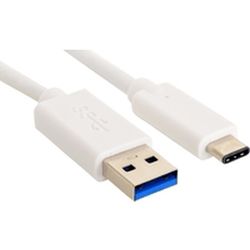 Kabel USB-C 3.0 zu USB-A 3.0 1m weiß (136-15)