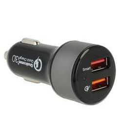 KFZ USB-Ladeadapter 2x USB-A schwarz (62739)