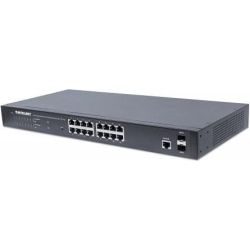 INTELLINET 16 Port Gigabit PoE+ Switch Web-Managed mit 2 SFP- (561341)