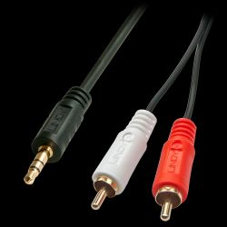 Premium Audio-Adapterkabel, 2x RCA (Cinch) Stecker an 3,5mm Kl (35682)