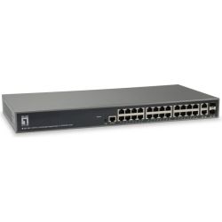 Switch LevelOne 26-Port-L3-Managed-Gbit 2-Ports SFP/RJ45 (GEL-2681)