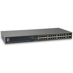 Switch LevelOne 26-Port-L3-Managed-Gbit 2-Ports SFP/RJ45 (GEP-2682)