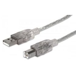 MANHATTAN Hi-Speed USB 2.0 Anschlusskabel 1,8m silber USB Typ (333405)