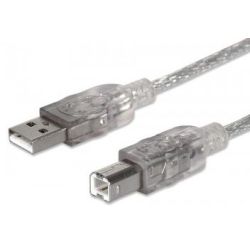MANHATTAN Hi-Speed USB 2.0 Anschlusskabel  5m silber USB Typ  (345408)