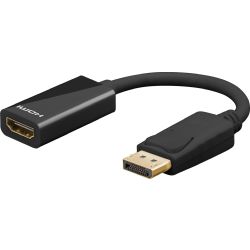 Goobay Adapterkabel DisplayPort > HDMI 8K / 60Hz (schwarz, 10cm Kabel (75270)