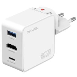 4smarts 3in1 HDMI Hub-Ladegerät GaN Flex 65W weiß (541711)