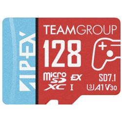 TeamGroup APEX SD7.1 microSDXC Express 128GB Speicherkarte (TAPMSDE128GIV30A102)