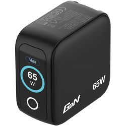 Verbatim 3-port Mini-GaN-Ladegerät mit Display 65W schwarz (30238)