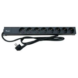 Equip 19 Zoll 8-fach Steckdosenleiste mit Schalter schwarz (333314)