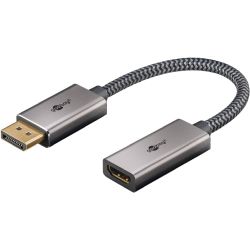 Goobay Adapter DisplayPort Stecker zu HDMI Buchse 20cm grau (75272)