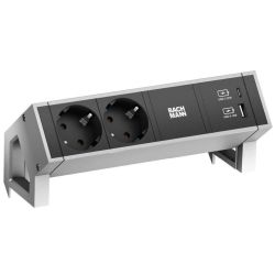 Bachmann Desk 2 Steckdosenleiste silber/schwarz (902.901)