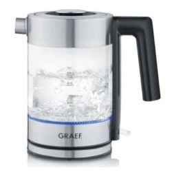 Graef WK300 Glas-Wasserkocher edelstahl/schwarz (WK300EU)