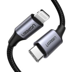 Ugreen Kabel USB-C Stecker zu Apple Lightning Stecker 1m schwarz (60759)