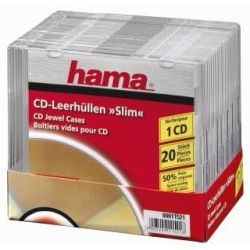 Hama CD SLIM BOX 20-P. TRANSP. (11521)