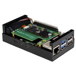 Joy-IT Aluminiumgehäuse schwarz für Raspberry Pi 5 (RB-AlucaseP5-M2)
