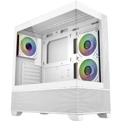 Cooler Master Elite 690 Wood White Gehäuse weiß mit Sichtfenster (E690-WHNN-S00)