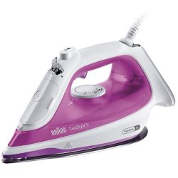 Braun SI 5225 PU TexStyle 5 Dampfbügeleisen weiß/rosa (0127410000)