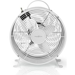 Nedis FNCL10WT20 Retro Tischventilator weiß (FNCL10WT20)
