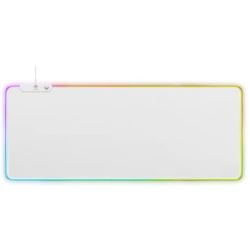 DELTACO Extra Wide RGB Gaming Mousepad weiß (GAM-079-W)