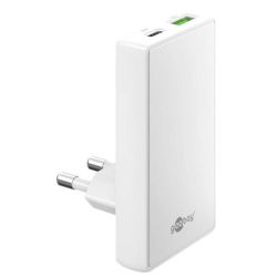 Goobay 65W USB-C PD GaN Dual-Schnellladegerät weiß (75724)