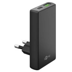 Goobay 65W USB-C PD GaN Dual-Schnellladegerät schwarz (75723)