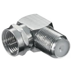 Goobay 90°-Winkel-Adapter F-Stecker zu F-Kupplung silber (11390)
