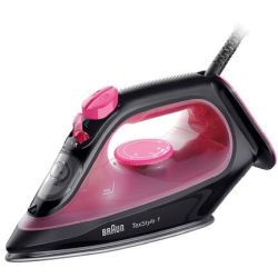 Braun TexStyle 1 SI 1070 PU Dampfbügeleisen schwarz/pink (0127407004)