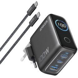 Anker 3-port USB Ladegerät schwarz 100W + USB-C Kabel (B121BGZ1)