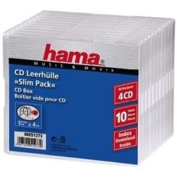 Hama CD Slim-Pack 4 transparent 10er-Pack (51273)