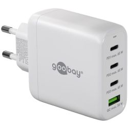 Goobay 68W USB-C PD GaN Multiport-Schnellladegerät weiß (64822)