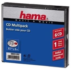 Hama CD Box für 6 CDs, Schwarz (51292)