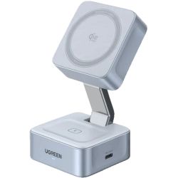 Ugreen MagFlow 2in1 Magnetic Wireless Charger blau (55960B)