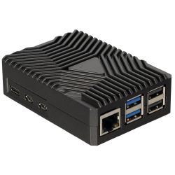 Joy-IT Aluminiumgehäuse schwarz für Raspberry Pi 5 (RB-ALUCASEP5-09)
