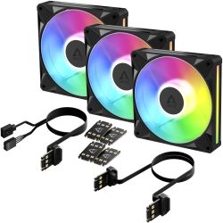 Arctic BioniX P14 A-RGB 140mm Lüfter schwarz 3er-Pack (ACFAN00341A)