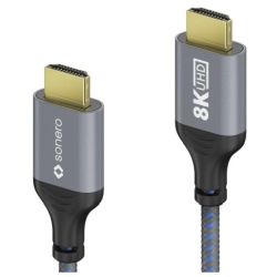 SONERO Kabel HDMI-A Stecker zu HDMI-A Stecker 1m grau (SPC-HD110-010)