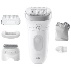 Braun Silk-epil 7 7-041 Wet+Dry Epilierer weiß/grau (7-041)
