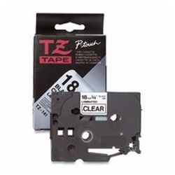 TZe-S141 Beschriftungsband 18mm schwarz auf transparent (TZES141)