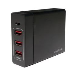 4port USB-Ladegerät schwarz 60W (PA0122)