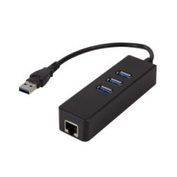 USB 3.0 3-Port Hub LogiLink mit Gigabit Adapter (UA0173A)