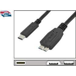 USB3.0 KAB.C/ST<>m.B/ST 1,8m (AK-300137-018-S)