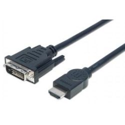 Manhattan Cable, HDMI, HDMI-Male/DVI24+1-Male, 3m, (372510)