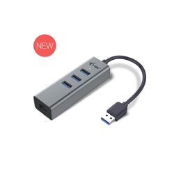 I-TEC USB 3.0 Metal 3-Port HUB mit Gigabit Ethernet Ada (U3METALG3HUB)