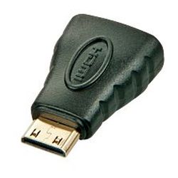Adapter HDMI-A Buchse an HDMI Mini Typ C Stecker schwarz (41207)