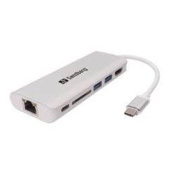 SANDBERG Adapter USB-C Dock HDMI+LAN+SD+USB,61W (136-18)