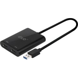 Club3D Adapter USB 3.1 Typ A > 2x HDMI 2.0 4K@60Hz akt.St/B (CSV-1474)