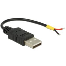 USB Kabel Delock A -> 2x offene Kabelenden Strom 0.10m Raspb (85250)