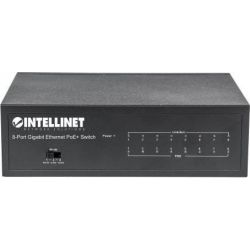 INTELLINET 8-Port PoE+ Gigabit Switch 8PoE+ Ports IEEE 802.3a (561204)