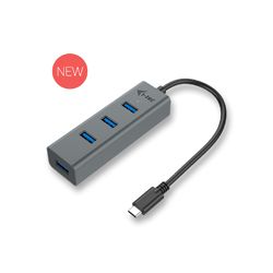 I-TEC USB C Metal HUB 4 Port ohne Netzteil ideal fuer (C31HUBMETAL403)
