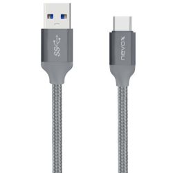 Kabel USB-A 3.0 Stecker zu USB-C 3.0 Stecker 2m grau (1480)