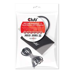 Club 3D MST Hub DP 1.2 Quad Monitor USB Powered (CSV-6400)